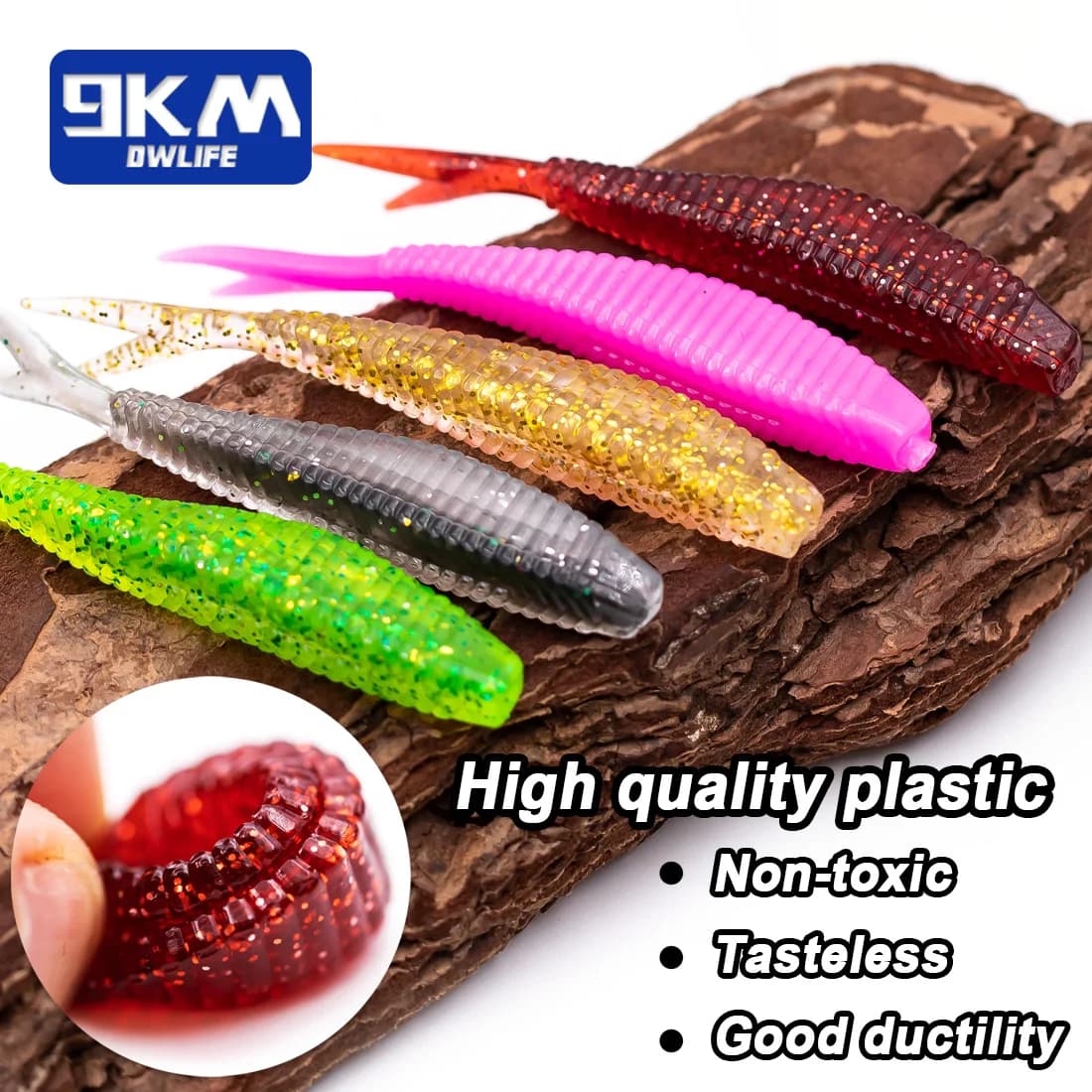 Mjuk plastgaffelhaler Swimbaits, 15 stk, 7cm