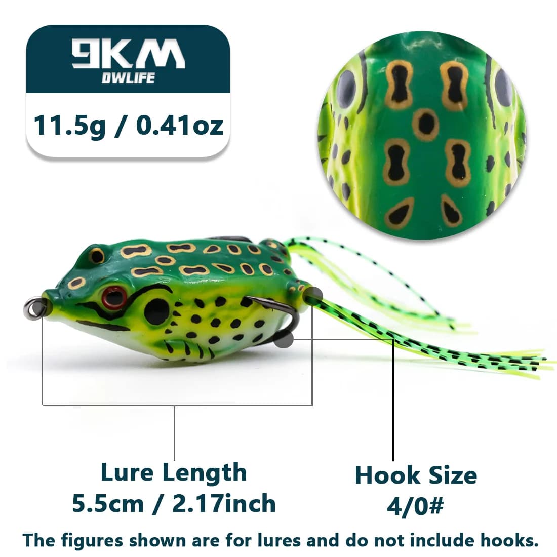 Topwater grodefisk lure, PVC gaffelhale mykt agn
