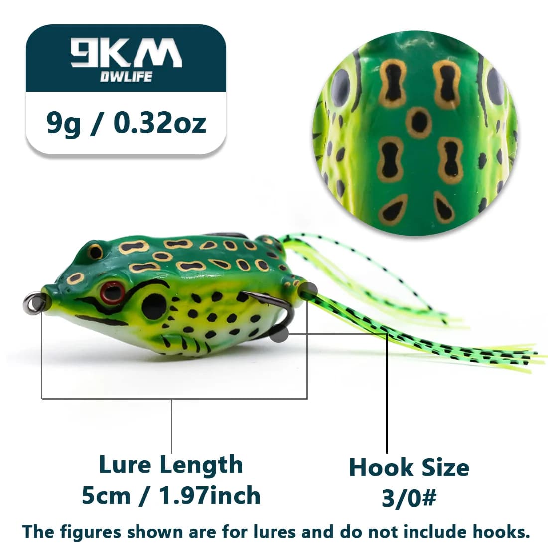Topwater grodefisk lure, PVC gaffelhale mykt agn