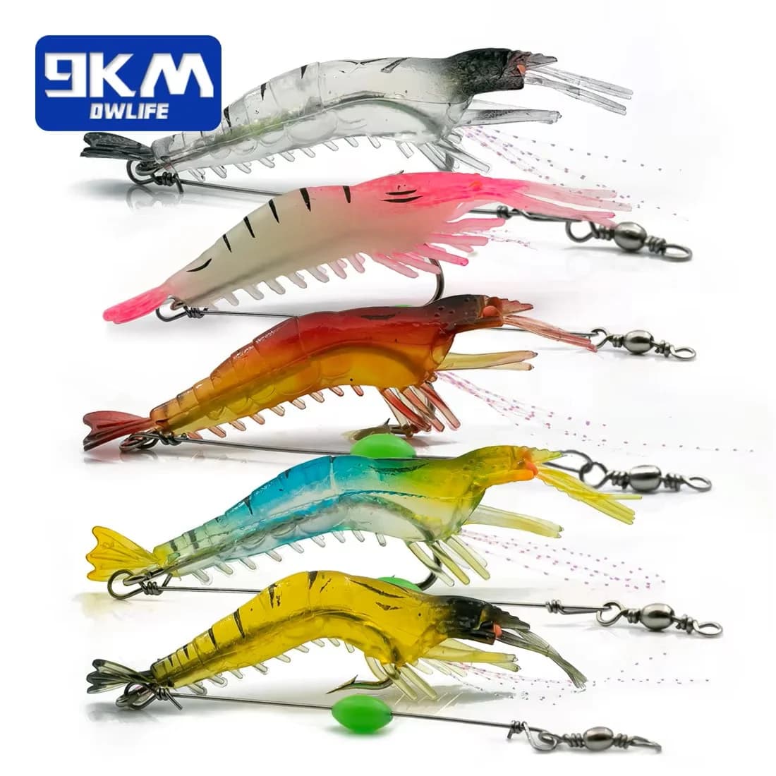 5 stk. Silikonreker med krok
