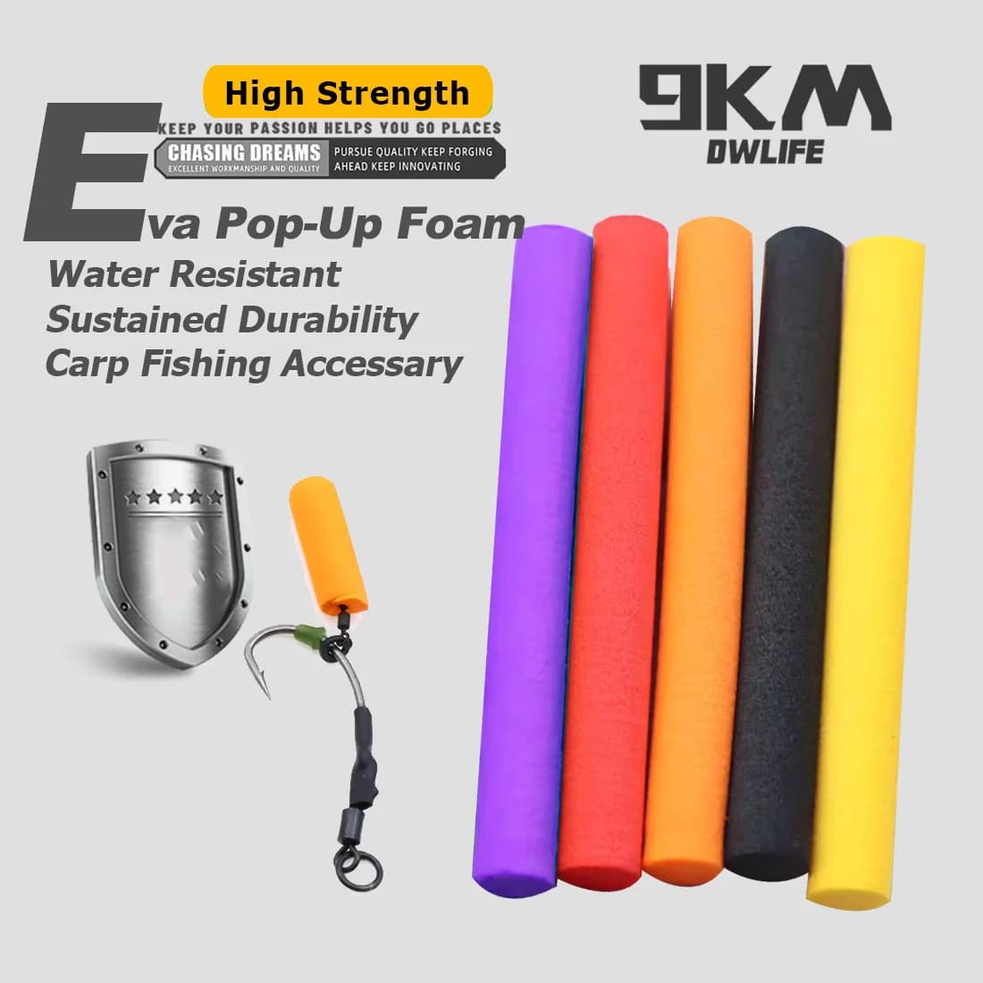 EVA-skumflåter for karpefiske, 5 stk, 8mm