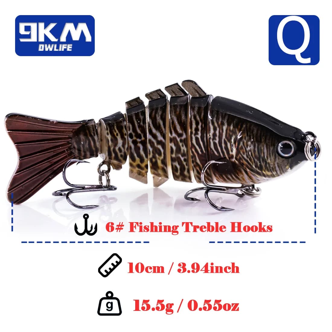 10cm Multi-Jointed Slow Sinking Swimbait Sluk