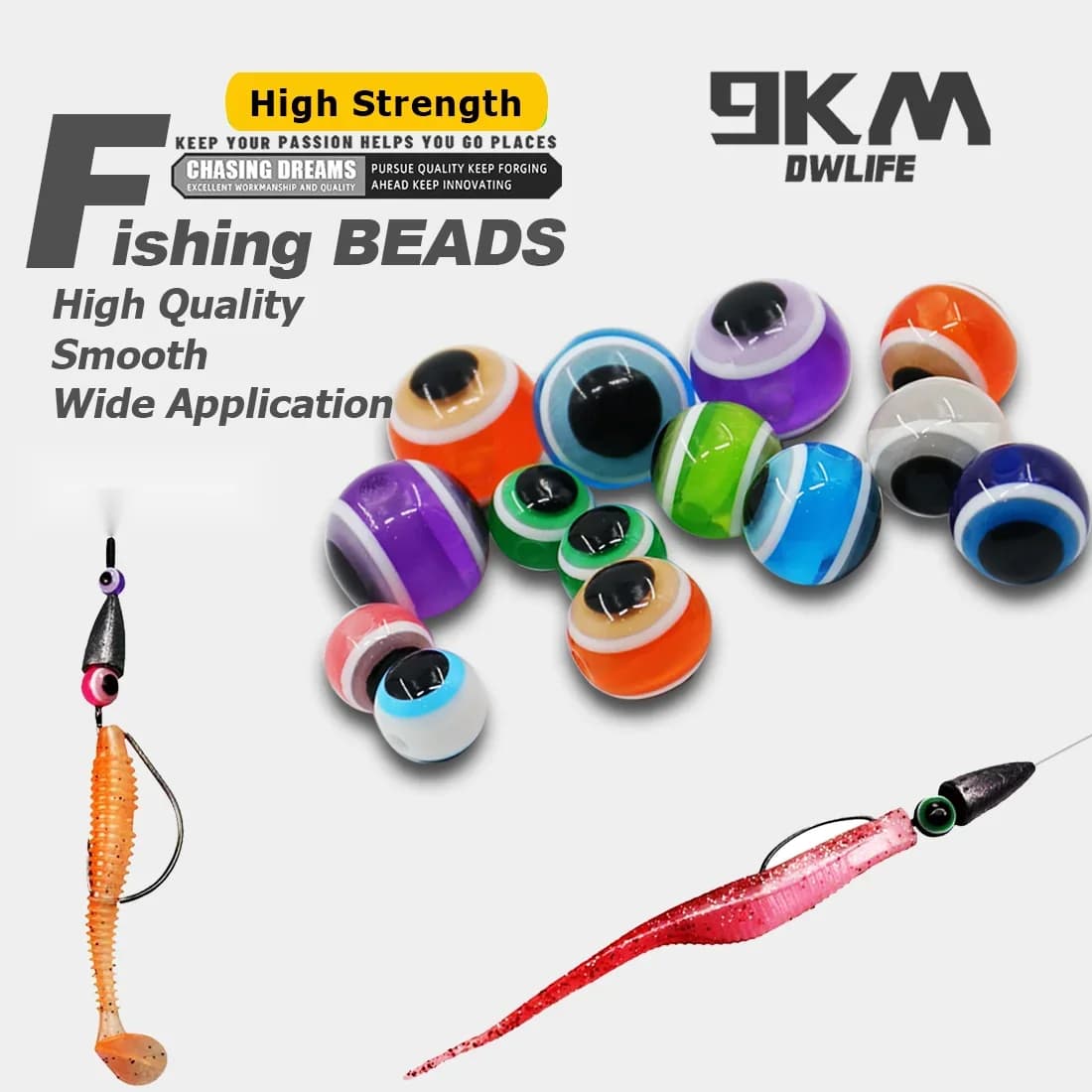 Klare runde resinperler for smykkelaging