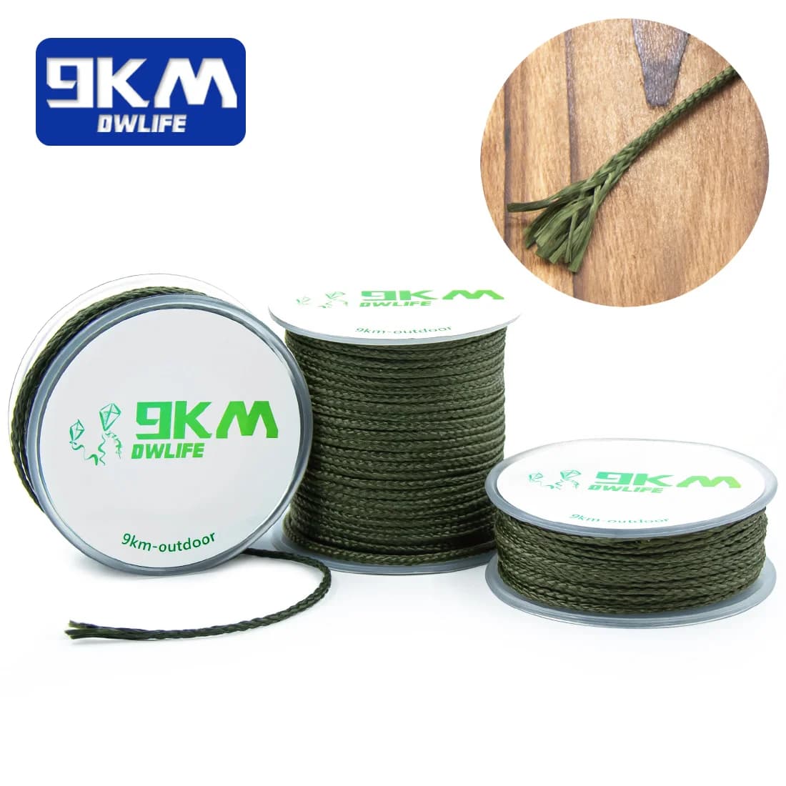 Flettet Kevlar-linje for camping, hengekøyer og fiske