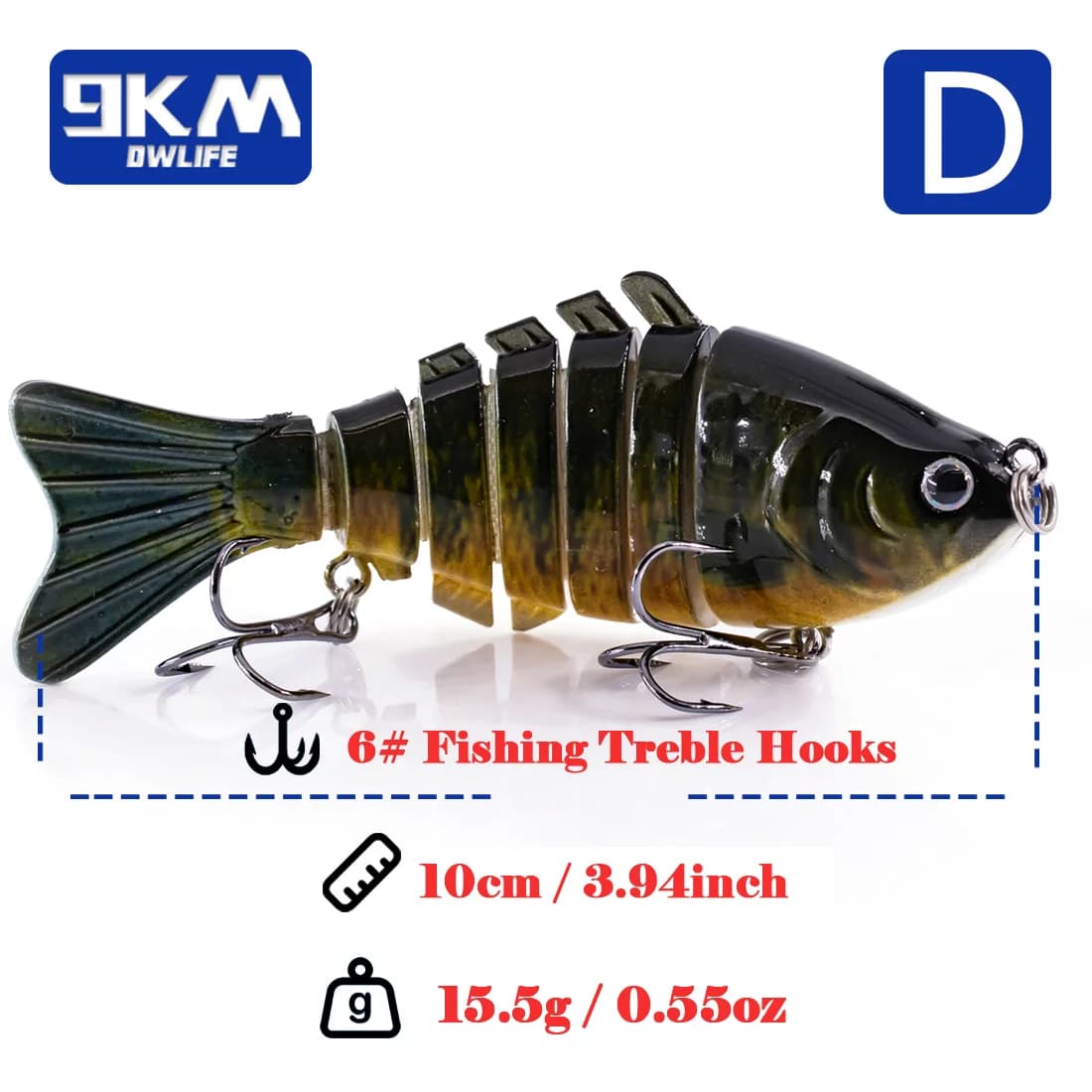 10cm Multi-Jointed Slow Sinking Swimbait Sluk