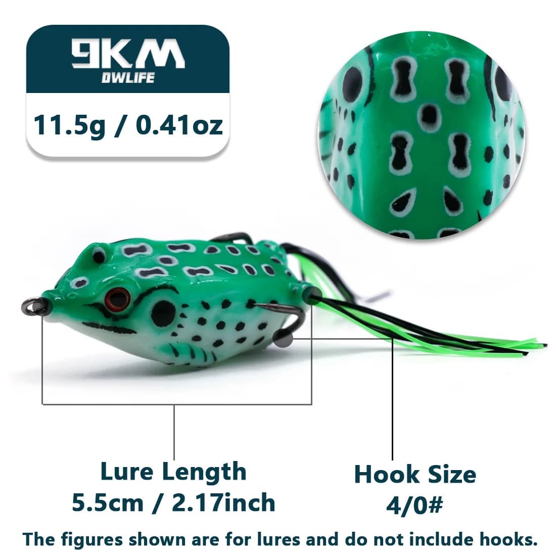 Topwater grodefisk lure, PVC gaffelhale mykt agn